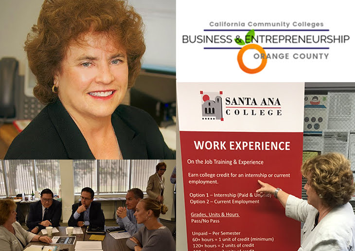 Collage of Cathleen Greiner at various business sector events