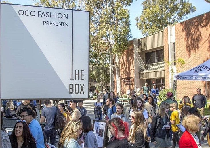 OCC Fashion Departments The Box Retail Popup sign with crowd