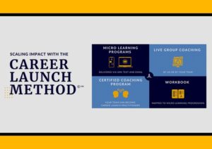 career launch academy logo and steps