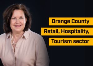 Orange County Regional Director Sheila Dufresne next to Retail, Hospitality, Tourism heading
